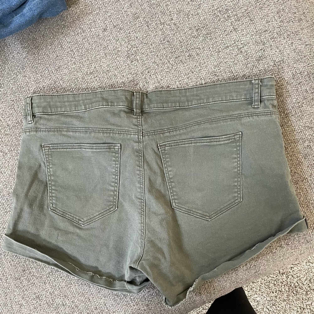 Olive green shorts